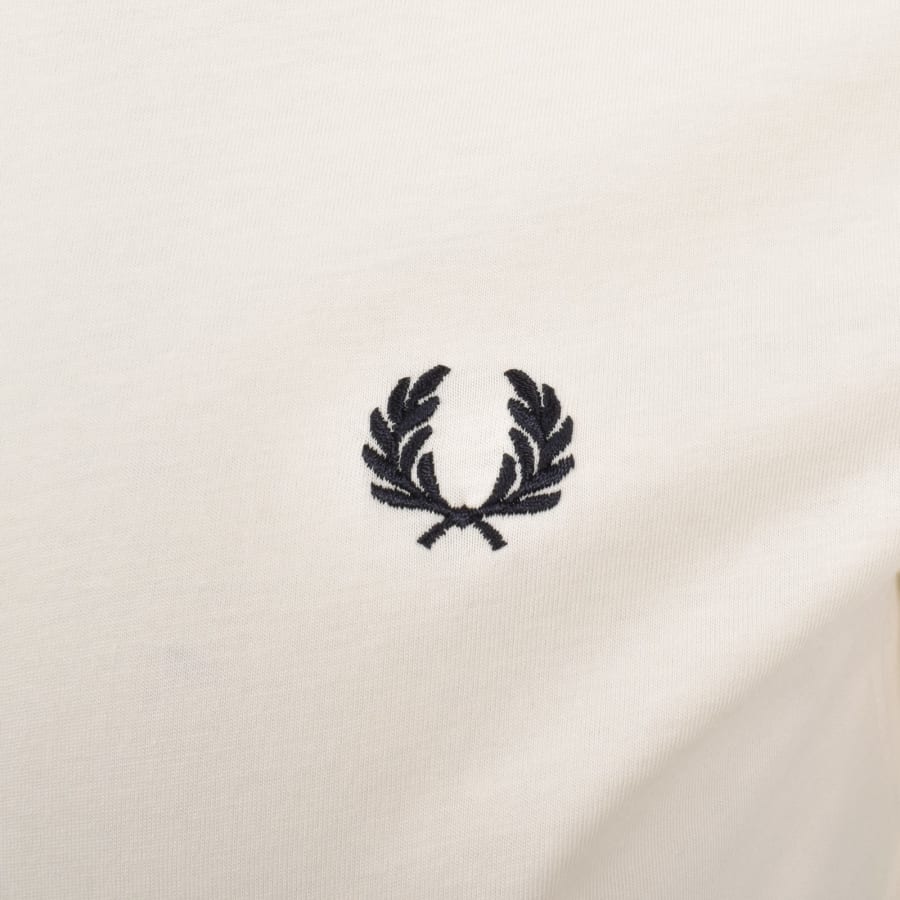 ◇FRED PERRY◇ Baseline Long Sleeve Twin Tip T-Shirt Ecru Ho Taped Long Sleeve T-Shirt - Snow White | Men's T-Shirts
